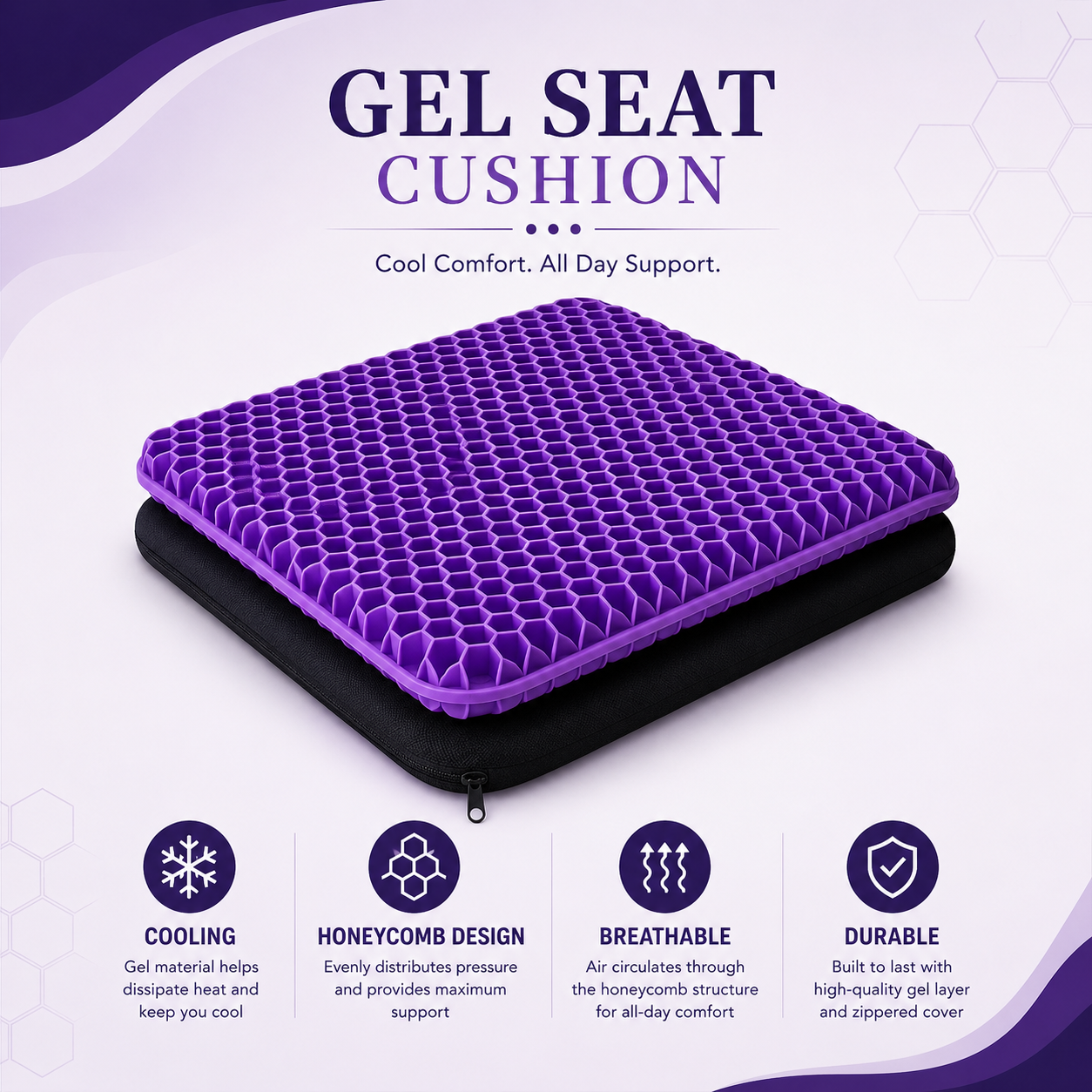 Ergonomic Silicone Seat Cushion