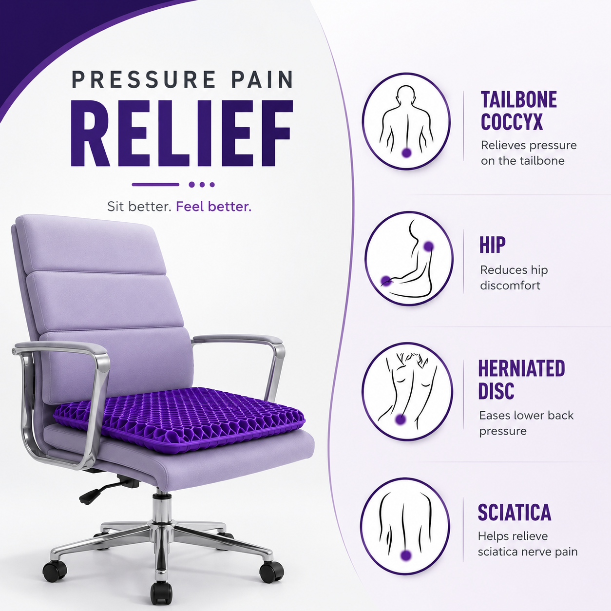 Ergonomic Silicone Seat Cushion