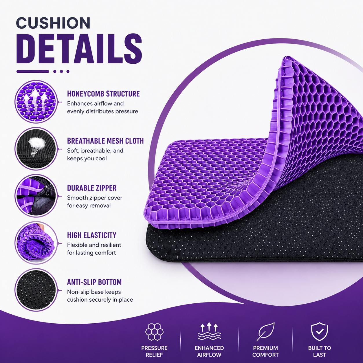 Ergonomic Silicone Seat Cushion